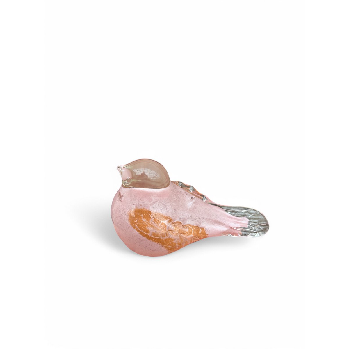 Glasobject roze 14x9x7 cm