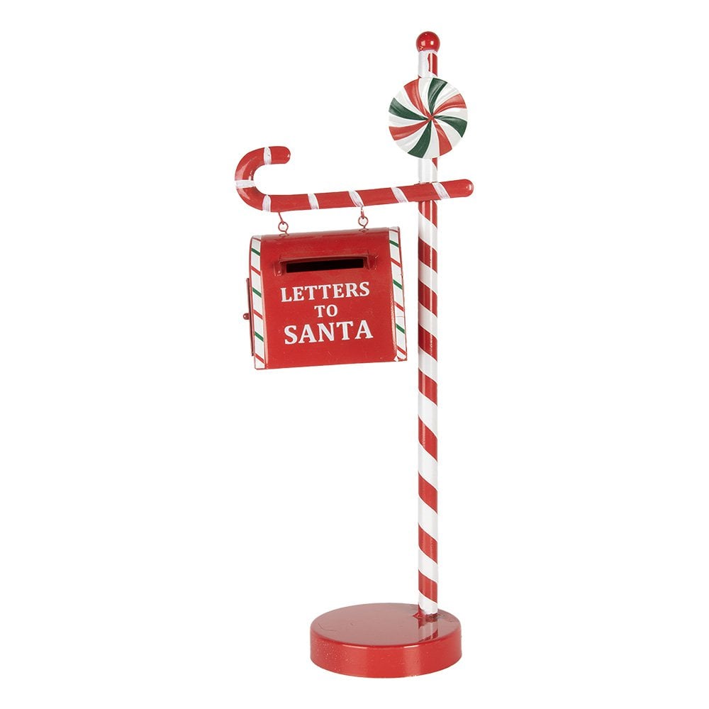 Kerstdecoratie Brievenbus 20x12x51 cm Rood Metaal