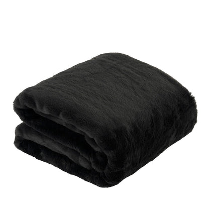 Bronte Fleece Deken Zwart L200 B150 cm Luxe Zacht Fluweel