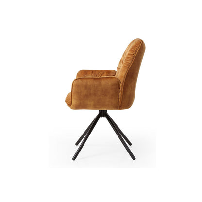 Fauteuil goud draaibaar fluweel
