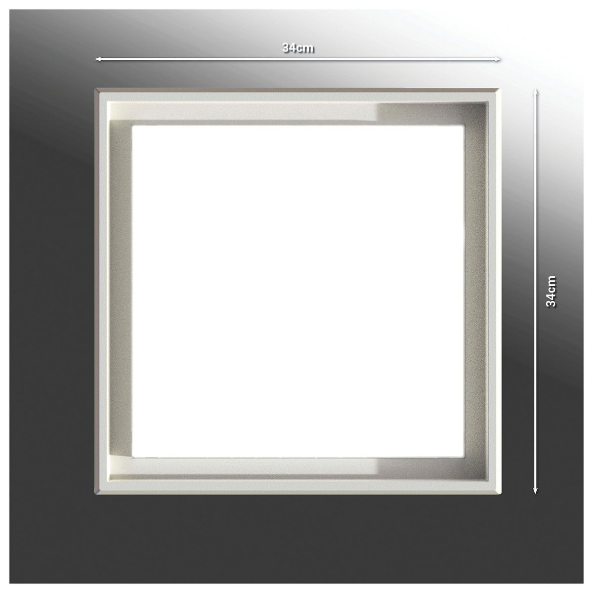 Buiten wandlamp 34 cm metaal plastic beige zilver wit