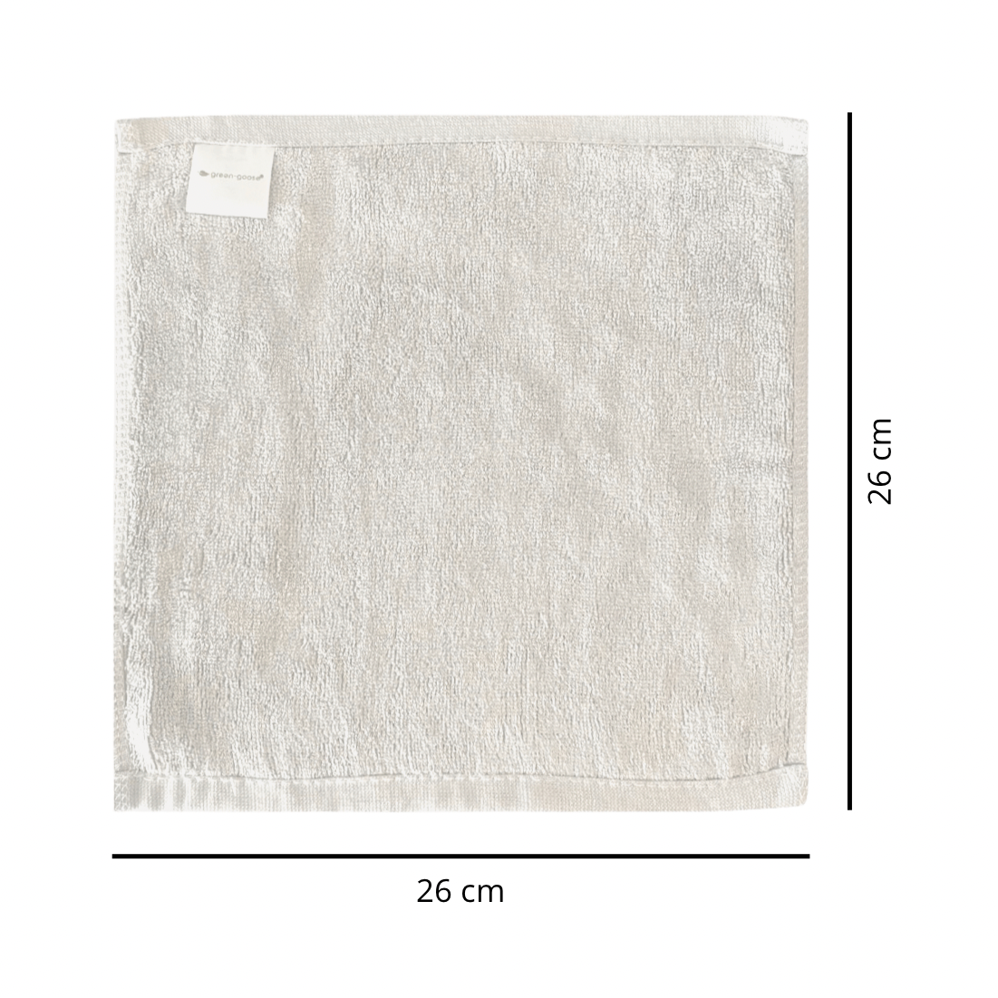 Bamboe wasdoekjes 6 stuks wit 26x26 cm