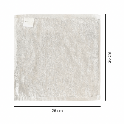 Bamboe wasdoekjes 6 stuks wit 26x26 cm