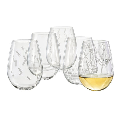 Waterglazen 6 stuks 10x10x10 cm transparant glas