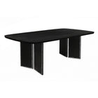 Eettafel 200x100x75 cm massief mangohout zwart