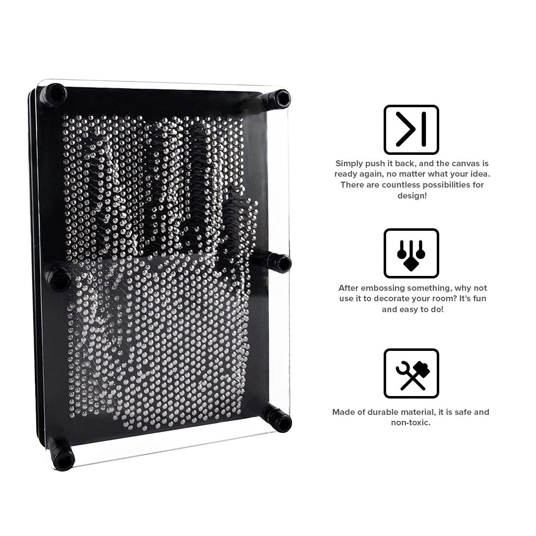 Nagelbord 18x13x4.5 cm zwart zilver