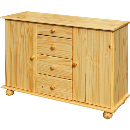 Dressoir massief grenenhout 119x38x81 cm bruin