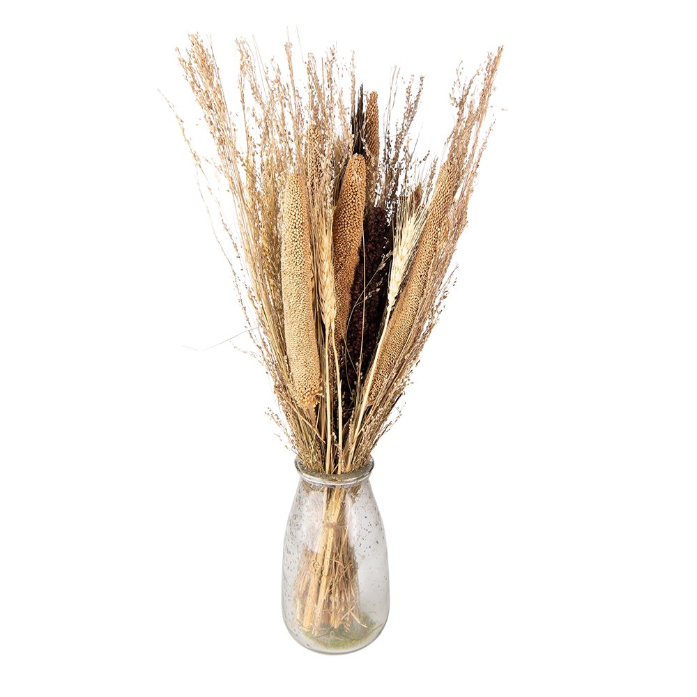 Droogboeket 60 cm beige