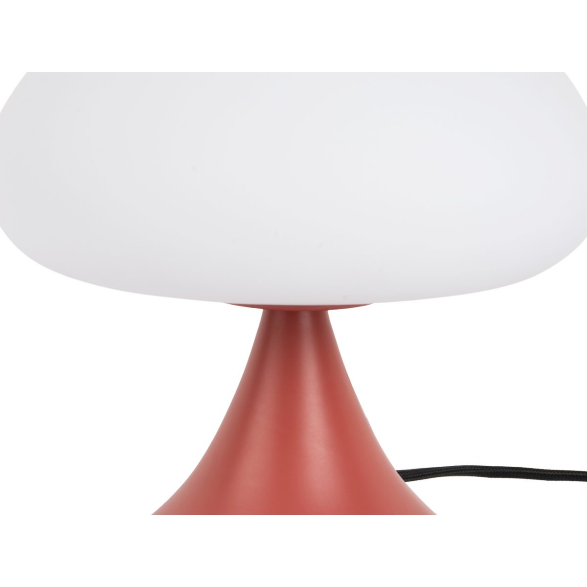 Tafellamp paddestoel 20 cm melkglas rood