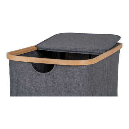 Wasmand 54x33x54 cm donkergrijs bamboe