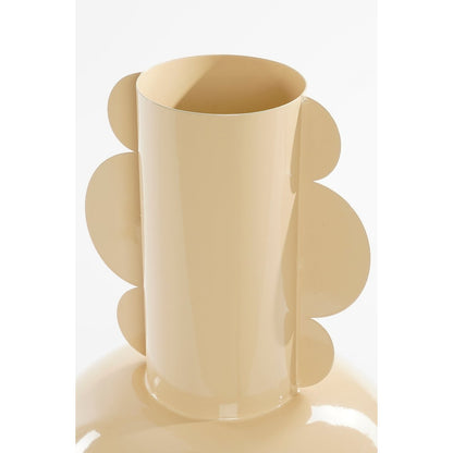 Vaas metaal 36x25 cm beige