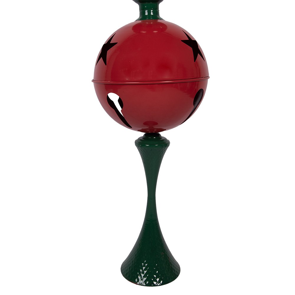 Kerstdecoratie beeld Ø 31x142 cm rood groen metaal