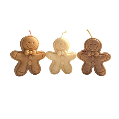 Gemberbrood Guy kaars 8 cm room botergeel bruin