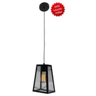 Metal Hanging Lamp Alex In Black Rustic Lighting