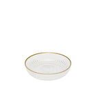 Cup 14x14x3 cm glas transparant goud