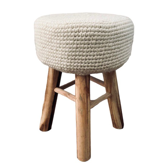 Kinderstoel Luna Leena Ø30x40 cm wol off-white