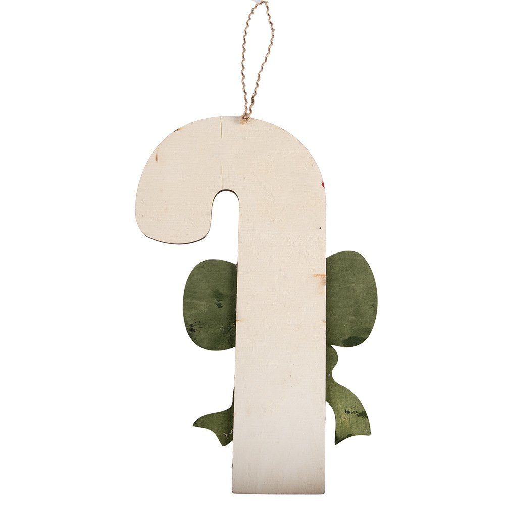 Christmas Ornament Candy Cane 25x1x39 cm Red Wood