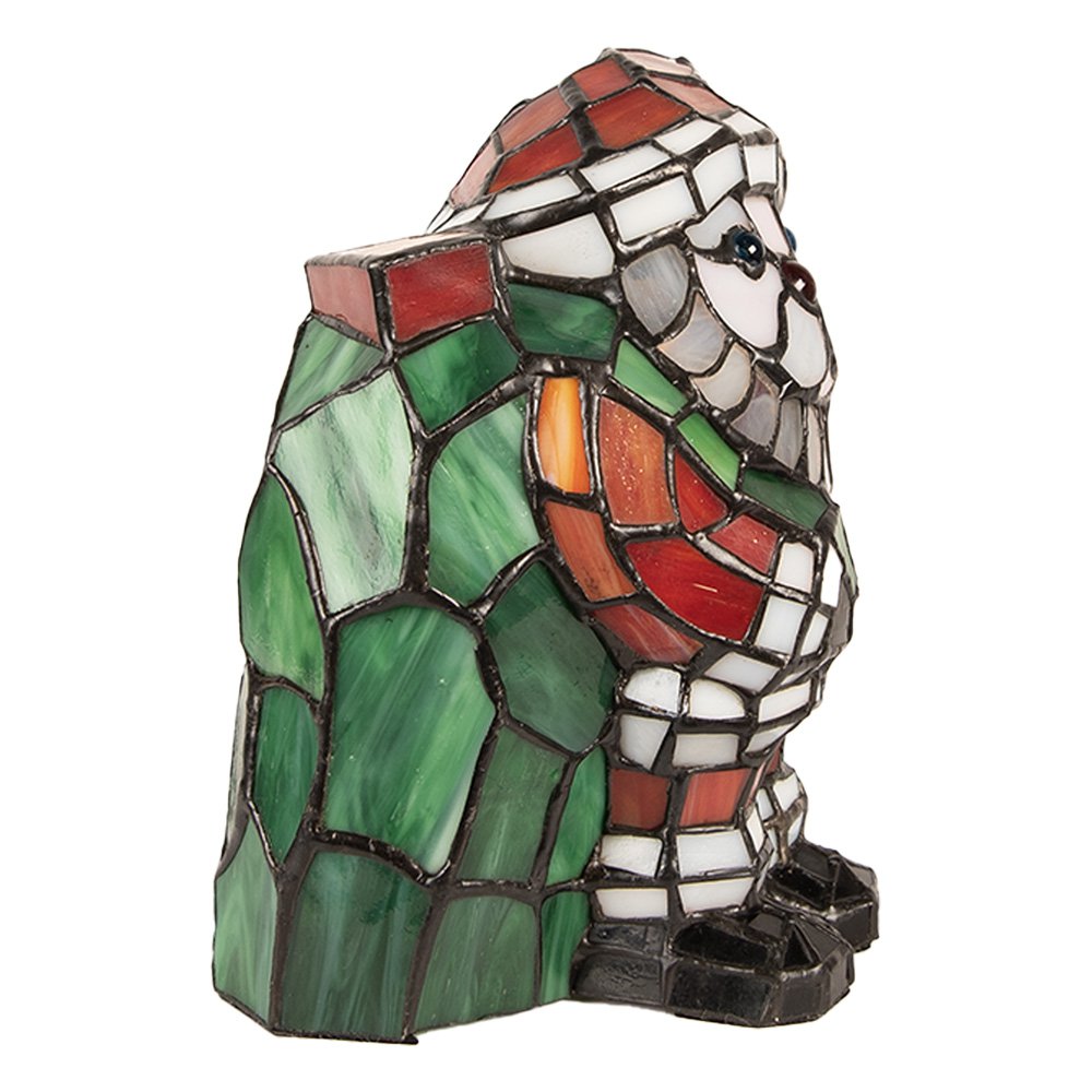 Tafellamp Kerstman 17x11x22 cm meerkleurig glas
