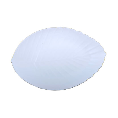 Presentatieplaat ovaal 37 cm wit glas