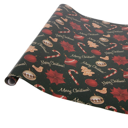 Wrapping Paper 3 Rolls 50x75 cm Green Paper