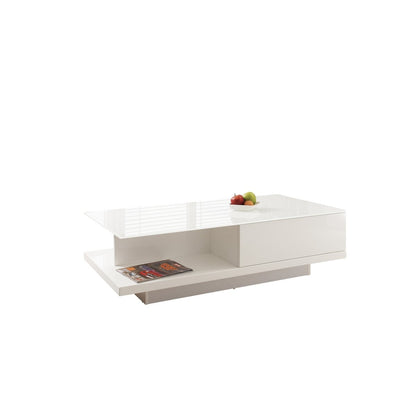 Salontafel 120x60x36 cm hoogglans wit