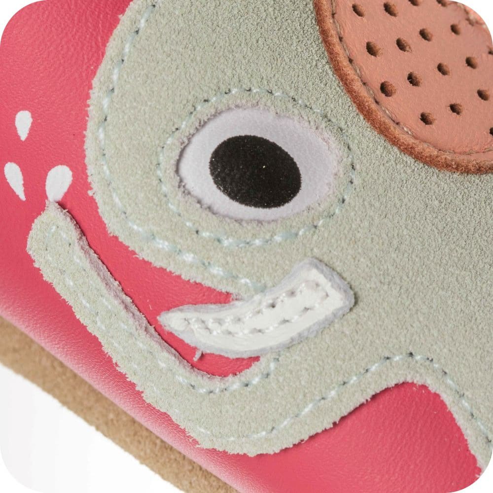 Babyslofjes leer suède zool 0-6 mnd