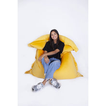 Zincas Velvet Bean Bag Old Yellow Seating For Interior