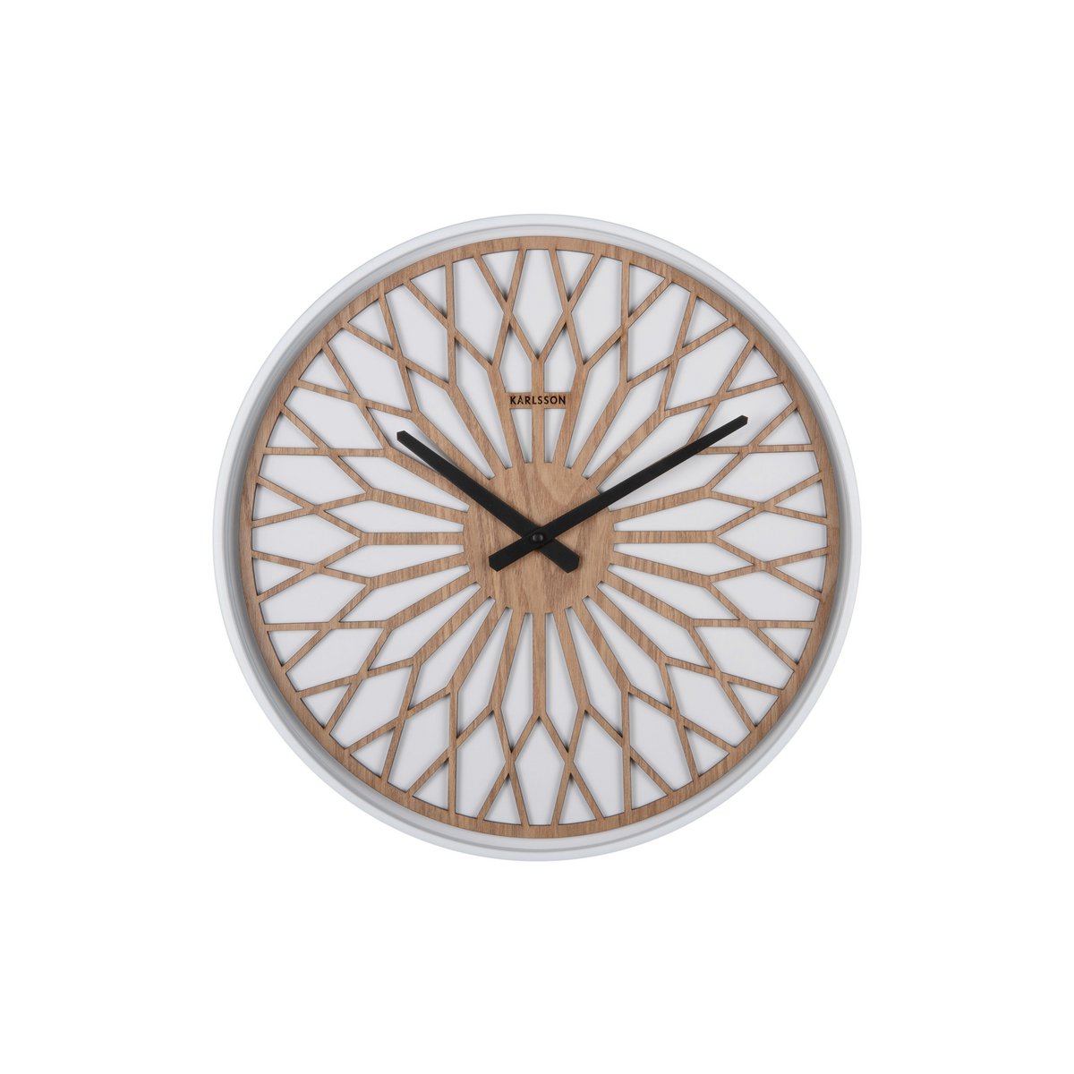 Wandklok Girasol 41 cm wit plastic