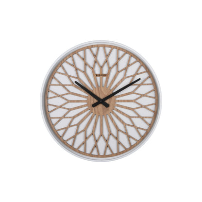 Wandklok Girasol 41 cm wit plastic