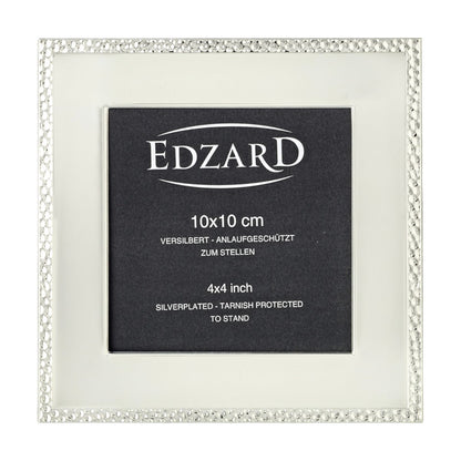 Fotolijst 10x10 cm staal zilver gehamerd