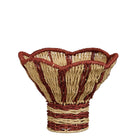 Opbergmand papier ijzer rood lichtbruin Ø28x20 cm