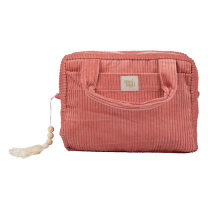 Make-up tasjes set 2 stuks katoen koraal