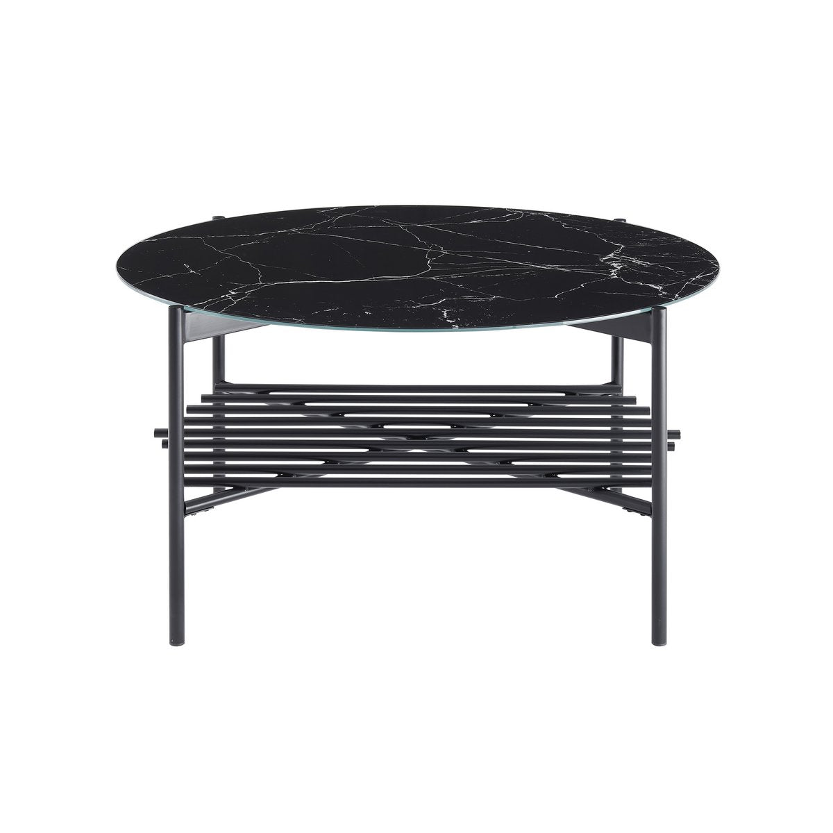 Salontafel rond Ø 84 cm zwart metaal