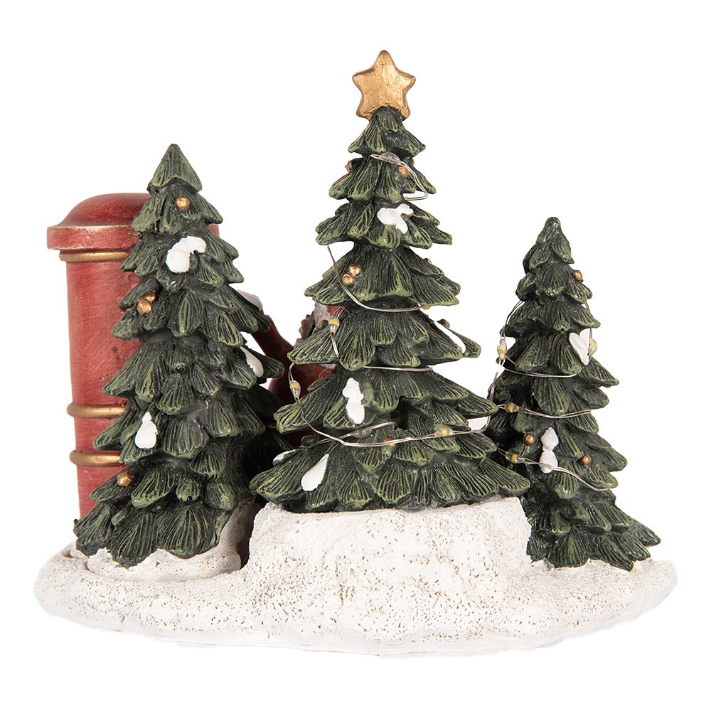 Kerstdecoratie kind 16x12x14 cm rood kunststof