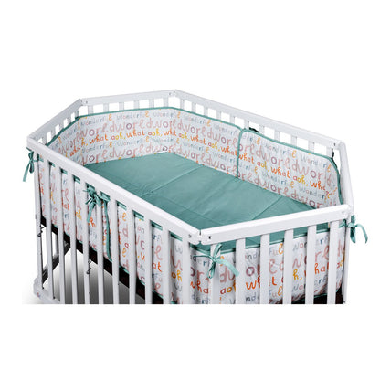 Boxkleed 6-hoek 93x133 cm mint katoen