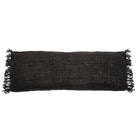 Kussenhoes zwart marine 35x100 cm katoen