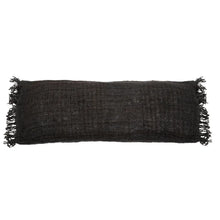 Oh My Gee Cushion Cover Black Navy 35x100 Boho Style Cotton