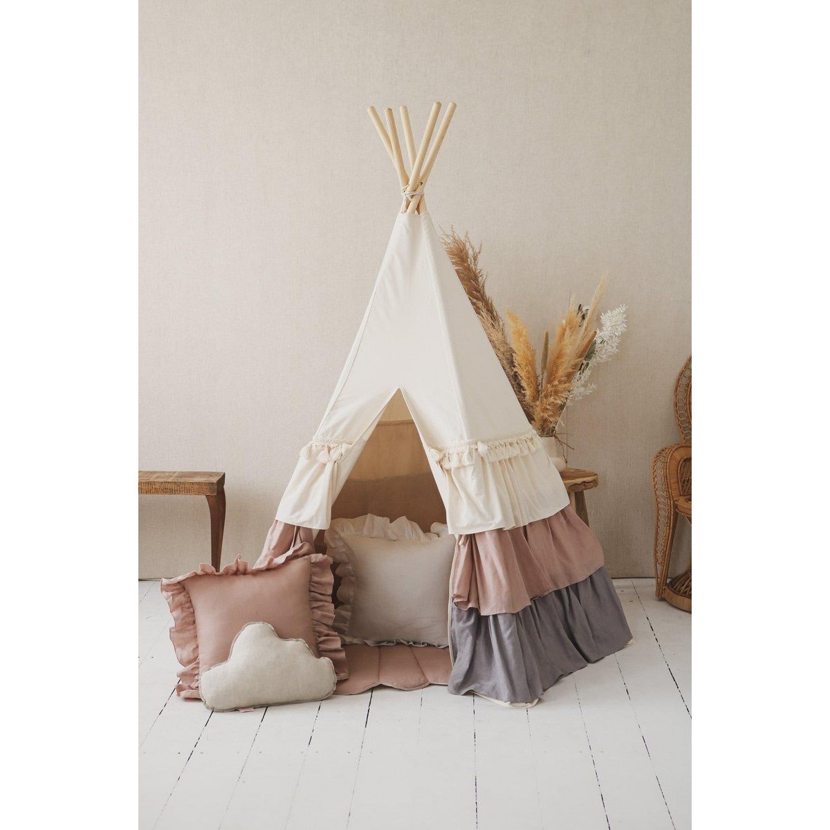 Tipi speeltent met franje