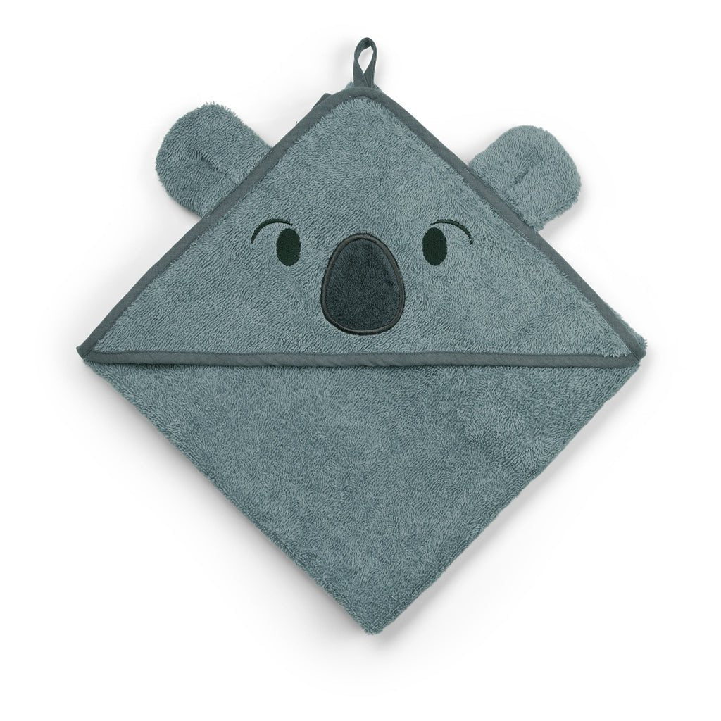 Baby handdoek met capuchon 70x70 cm biologisch katoen lood