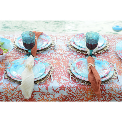 Dessertbord melamine blauw 23x23x2 cm