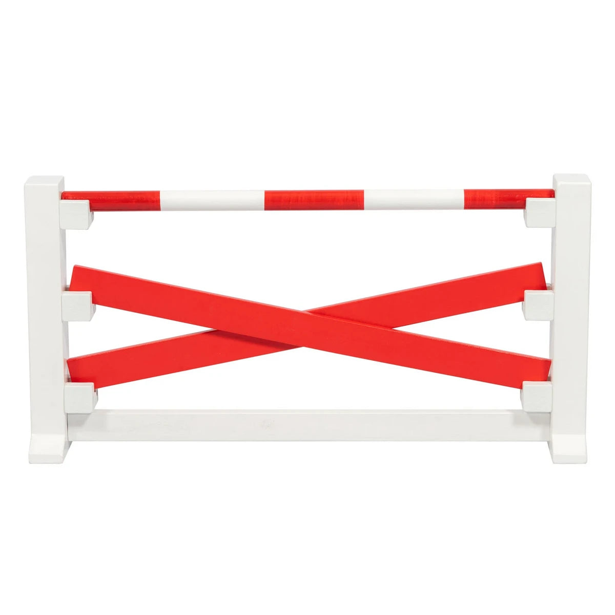 Speelgoed hindernis 40x7x20 cm FSC hout groen-wit