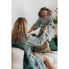 Kinderbadjas teddy zeegroen fleece katoen
