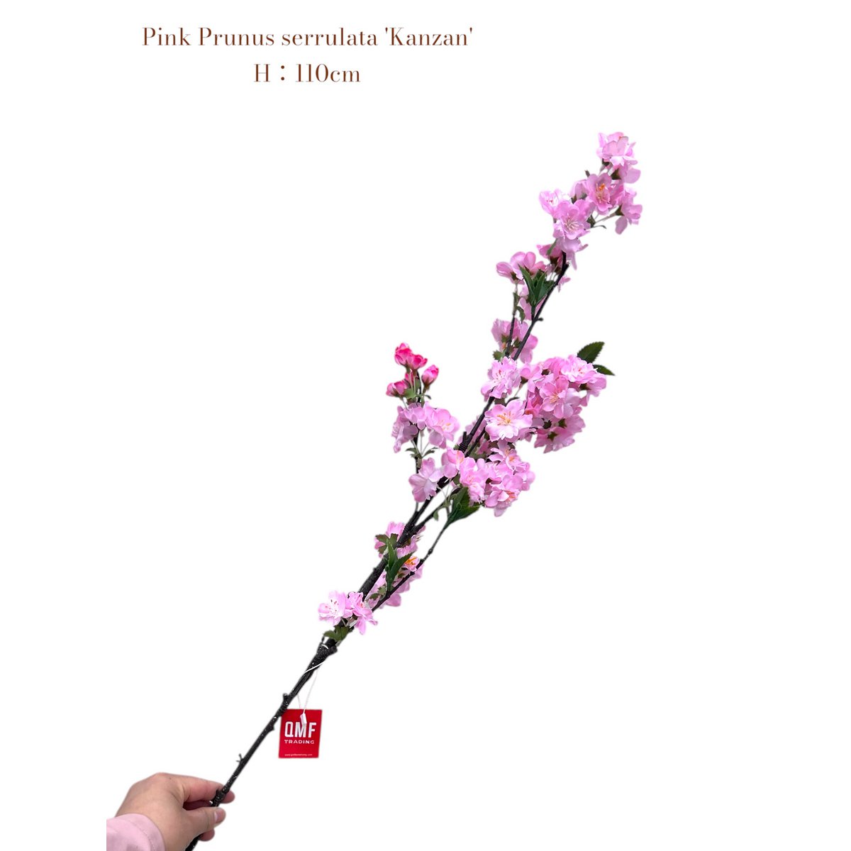 Kunstbloem Prunus serrulata Kanzan roze 110 cm