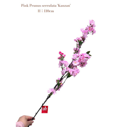 Kunstbloem Prunus serrulata Kanzan roze 110 cm