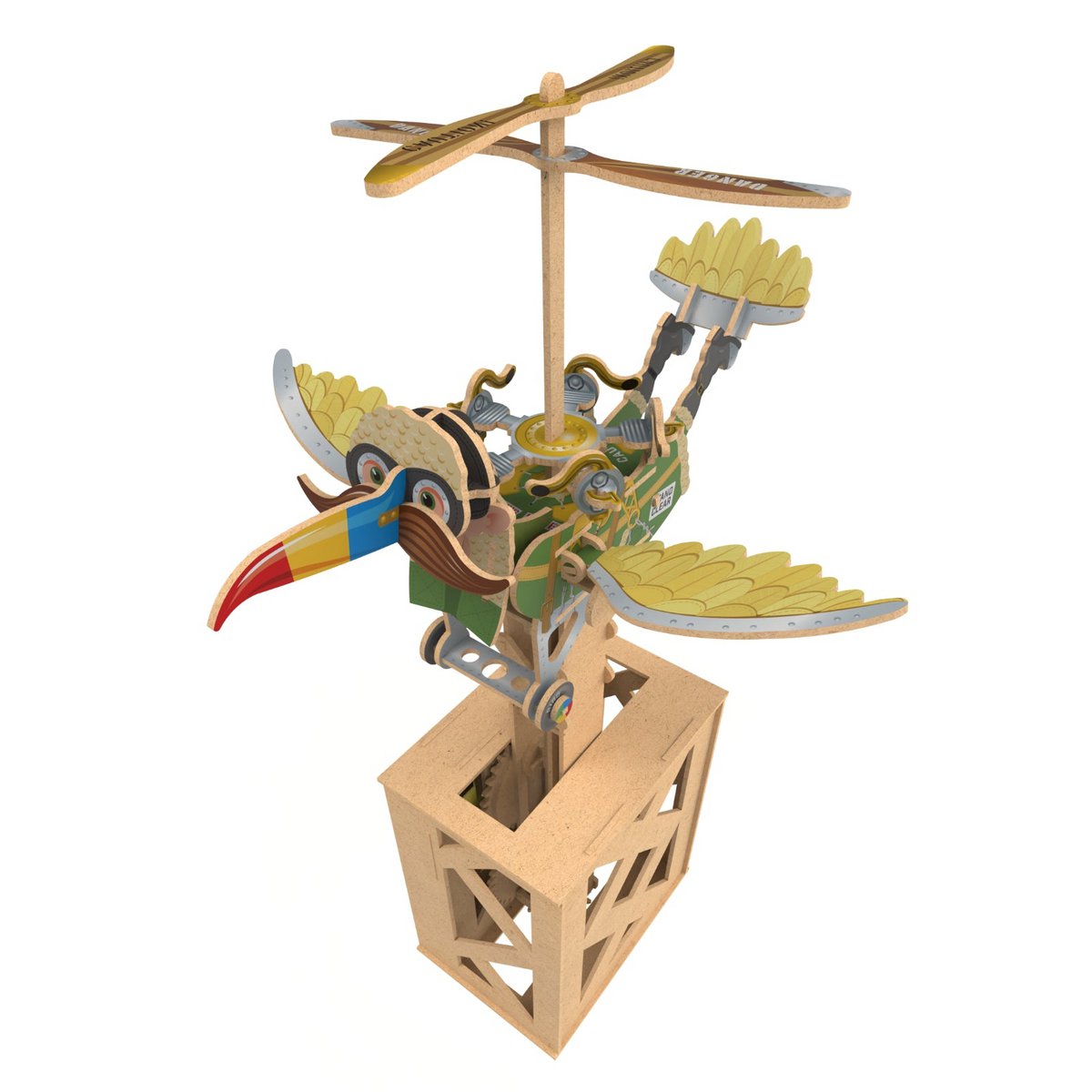 Houten modelbouw Birdman 26x25x42,5 cm