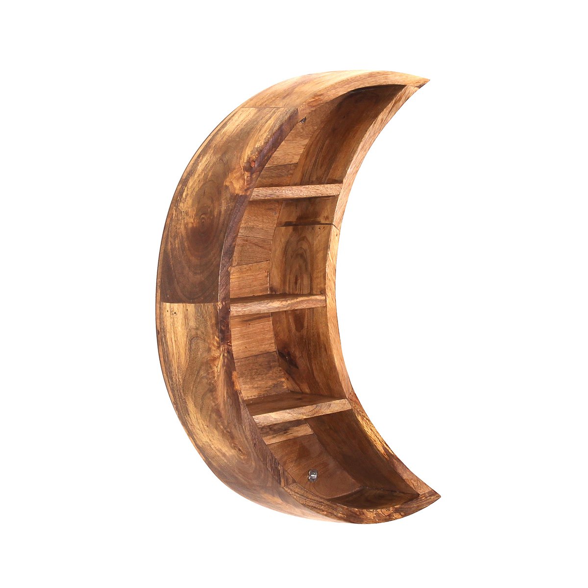 Wandplank mangohout maansikkel 40x13x60 cm