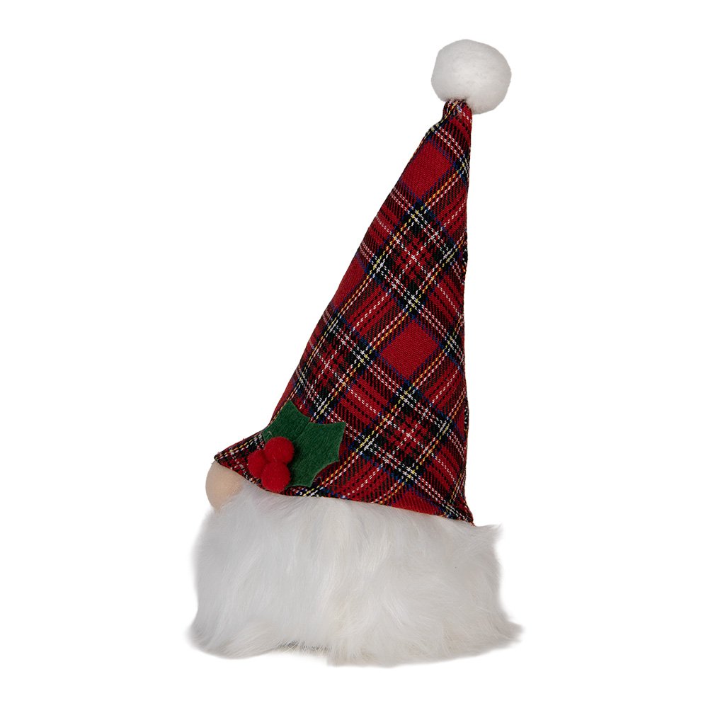 Christmas decoration with LED lighting Gnome 10x10x25 cm Red Synthetic
