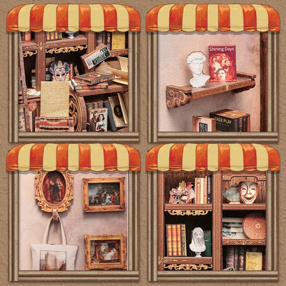 Cutebee, 3D DIY huisje, The Drama Bookshop, CWGC206,15,5x16x18cm