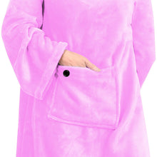 Verwarmdeken met mouwen roze