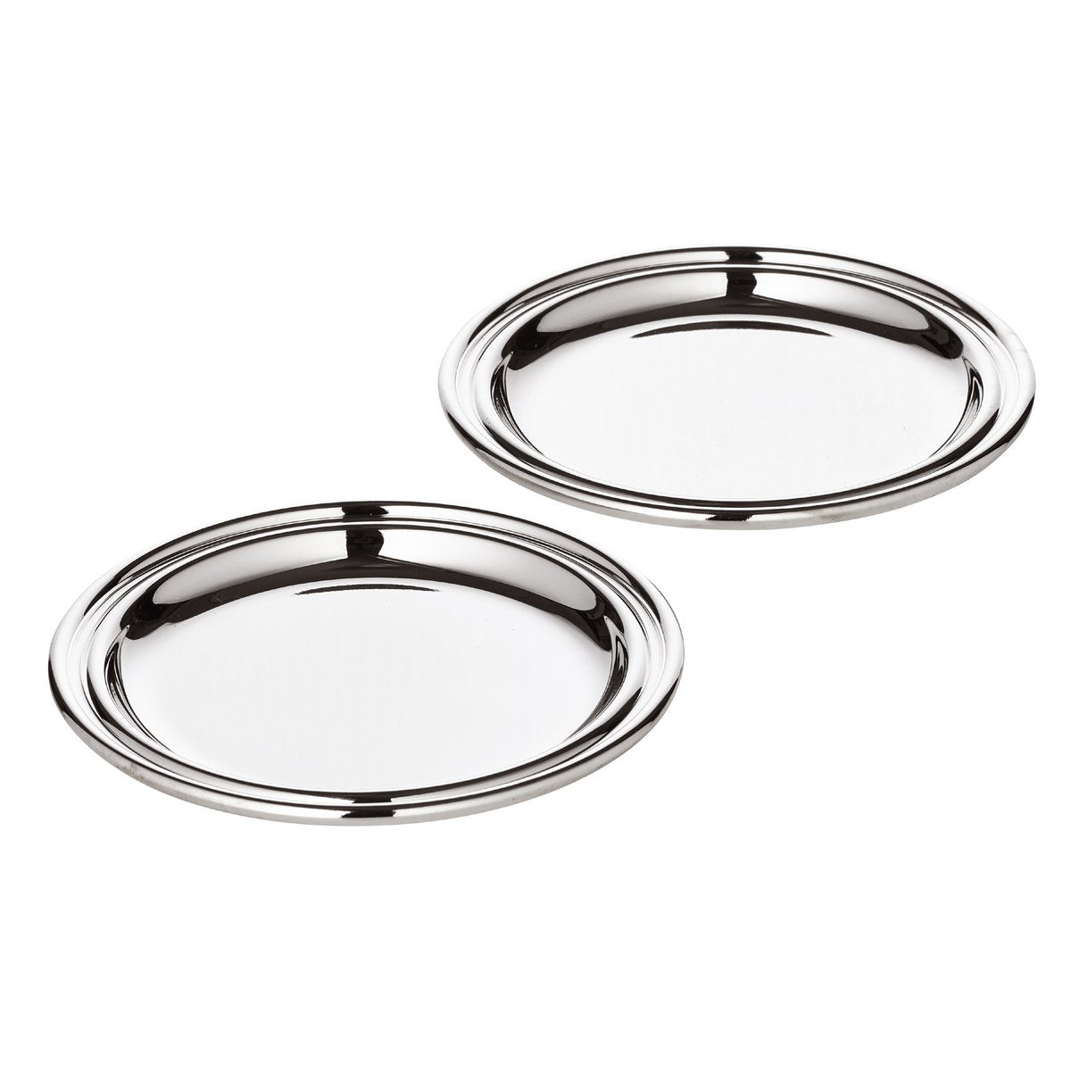 Onderzetters verzilverd Ø11 cm set van 2
